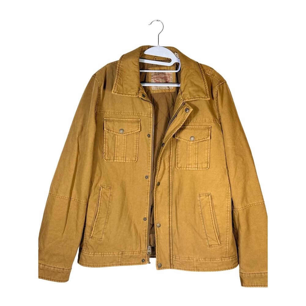 Levi’s Men’s Tan Canvas Quilted Utility Field Jacket Size Medium NWT - Picture 1 of 11